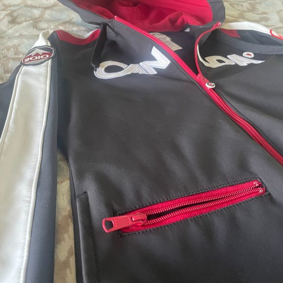 Women's 2010 Team Canada HBC Olympic Zip up Soft Shell Poly Hoodie Jacket - Picture 4 of 10